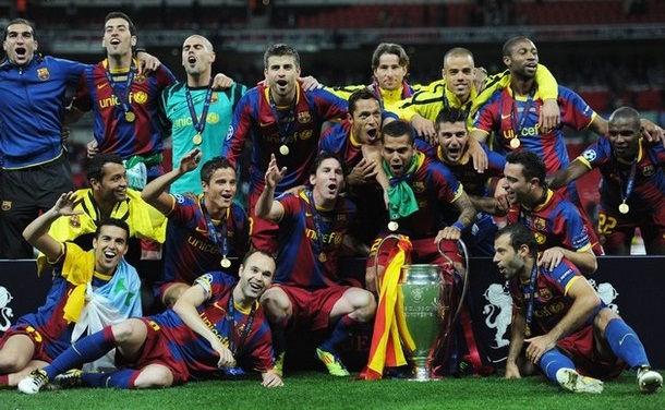Барселона - победитель Лиги Чемпионов по футболу 2015 - фотография